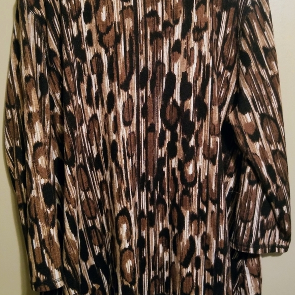 RUBY RD. Vintage Animal Print Turtleneck Blouse Size XL - Picture 2 of 4